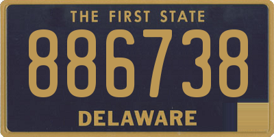 DE license plate 886738