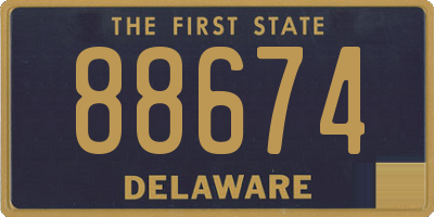 DE license plate 88674