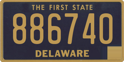 DE license plate 886740