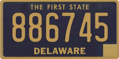 DE license plate 886745