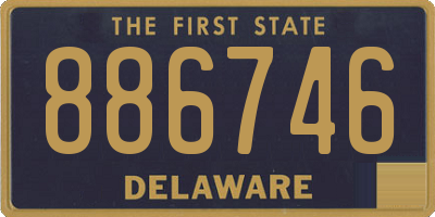 DE license plate 886746