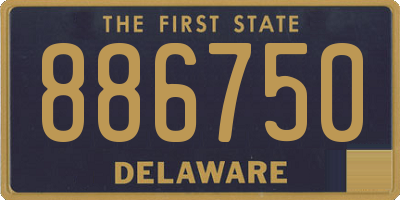 DE license plate 886750