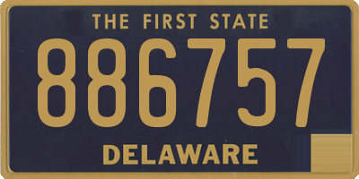 DE license plate 886757
