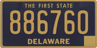 DE license plate 886760