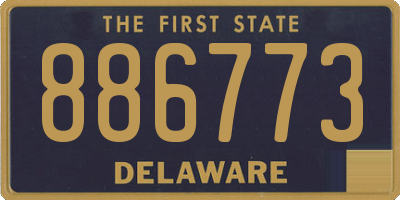 DE license plate 886773