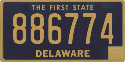 DE license plate 886774