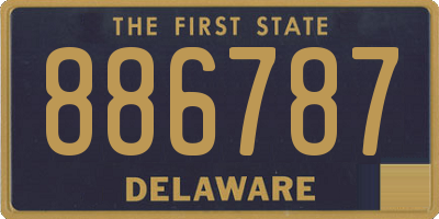 DE license plate 886787