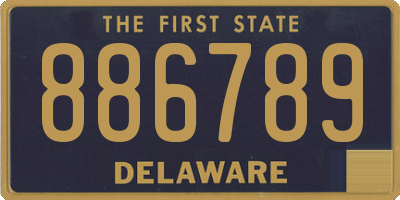 DE license plate 886789