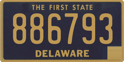 DE license plate 886793