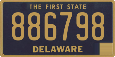 DE license plate 886798