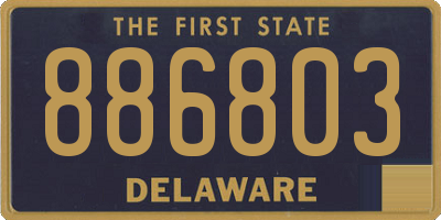 DE license plate 886803