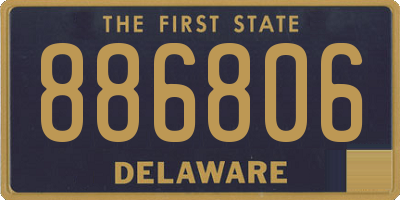 DE license plate 886806