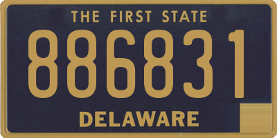 DE license plate 886831