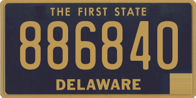 DE license plate 886840