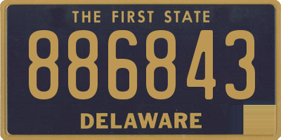 DE license plate 886843