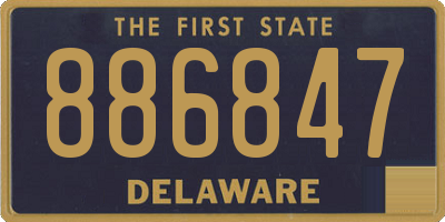 DE license plate 886847