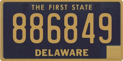 DE license plate 886849