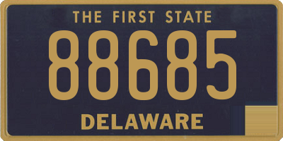 DE license plate 88685