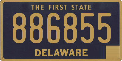 DE license plate 886855
