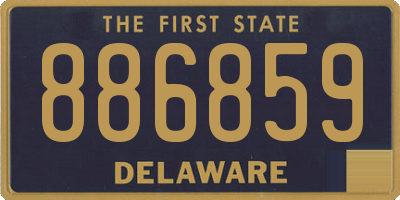 DE license plate 886859