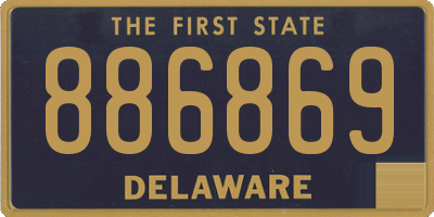 DE license plate 886869