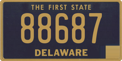 DE license plate 88687