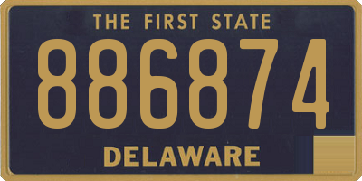 DE license plate 886874