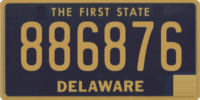 DE license plate 886876