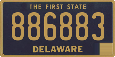 DE license plate 886883