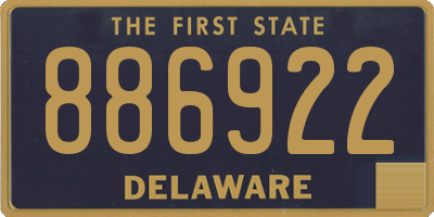 DE license plate 886922