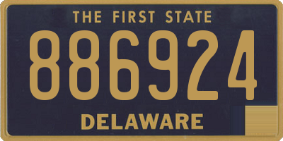 DE license plate 886924