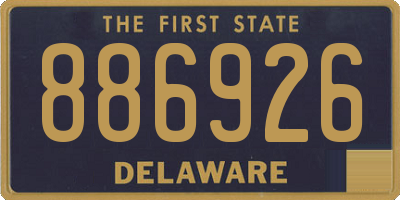 DE license plate 886926