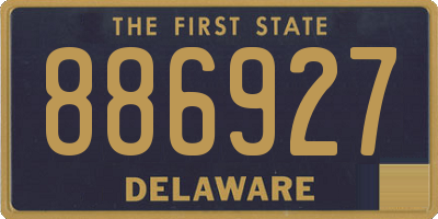 DE license plate 886927