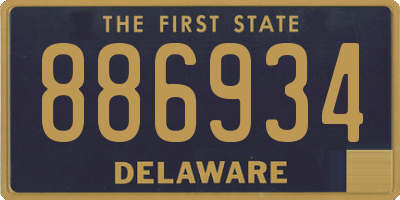 DE license plate 886934