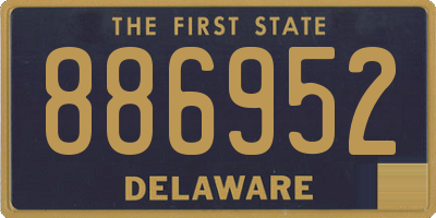 DE license plate 886952
