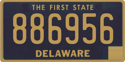 DE license plate 886956