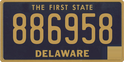 DE license plate 886958