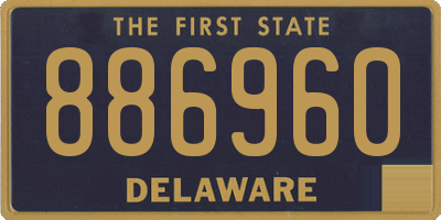 DE license plate 886960