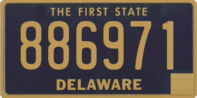 DE license plate 886971
