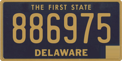 DE license plate 886975