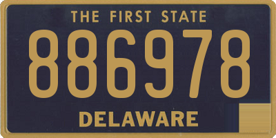 DE license plate 886978