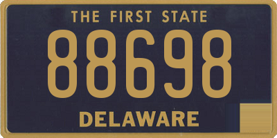 DE license plate 88698