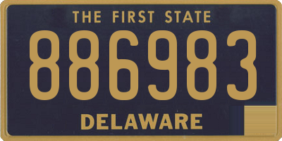 DE license plate 886983