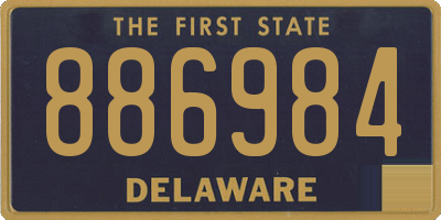 DE license plate 886984