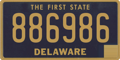 DE license plate 886986