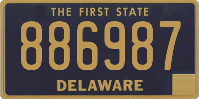 DE license plate 886987