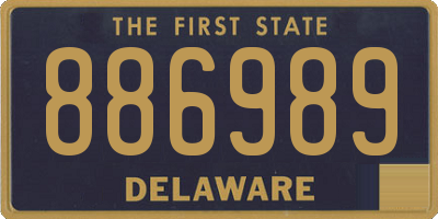 DE license plate 886989