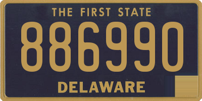 DE license plate 886990