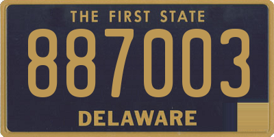 DE license plate 887003