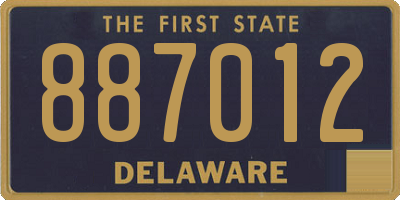 DE license plate 887012